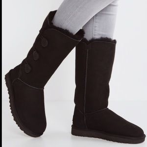 Ugg Bailey Button Triplet II Boots Black Size 7